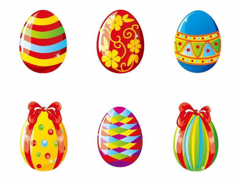 free vector Colorful Easter Eggs Vector Illustration